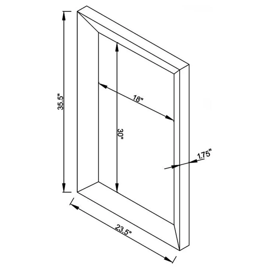 Pinciotti - Beveled Frame Wall Mirror - Silver - Image 3