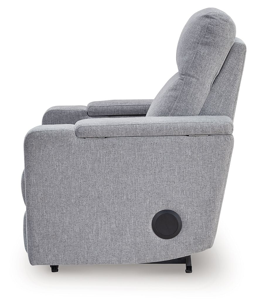 Pineland - Glider Power Recliner With Audio System - Pewter - Image 5