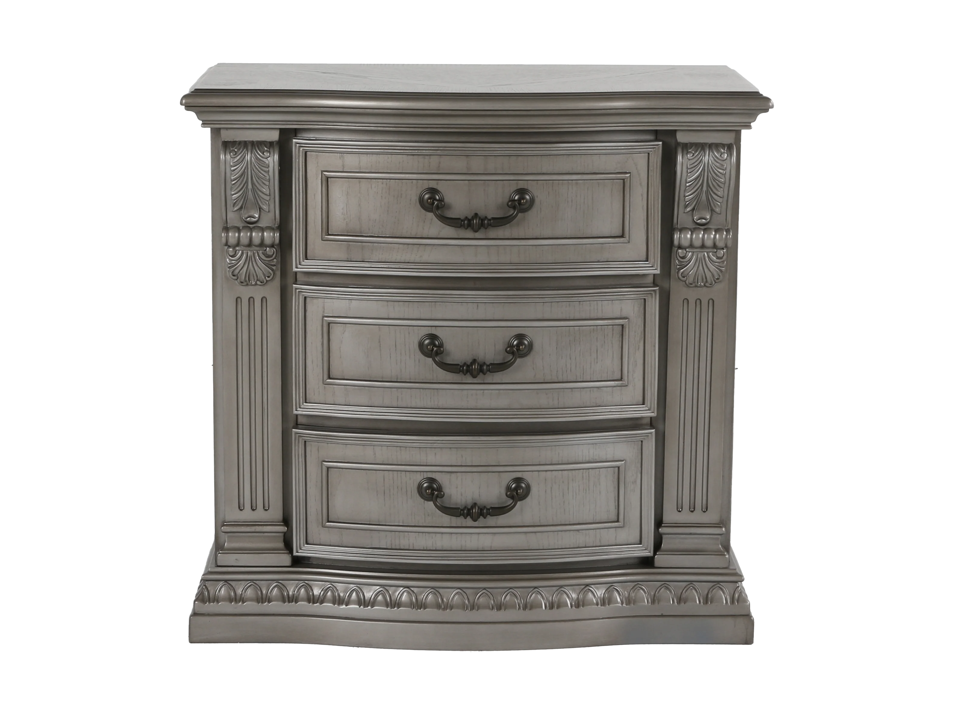 Platinum Ornate Panel 6-Piece Bedroom Set with Storage & Mirror - Image 8