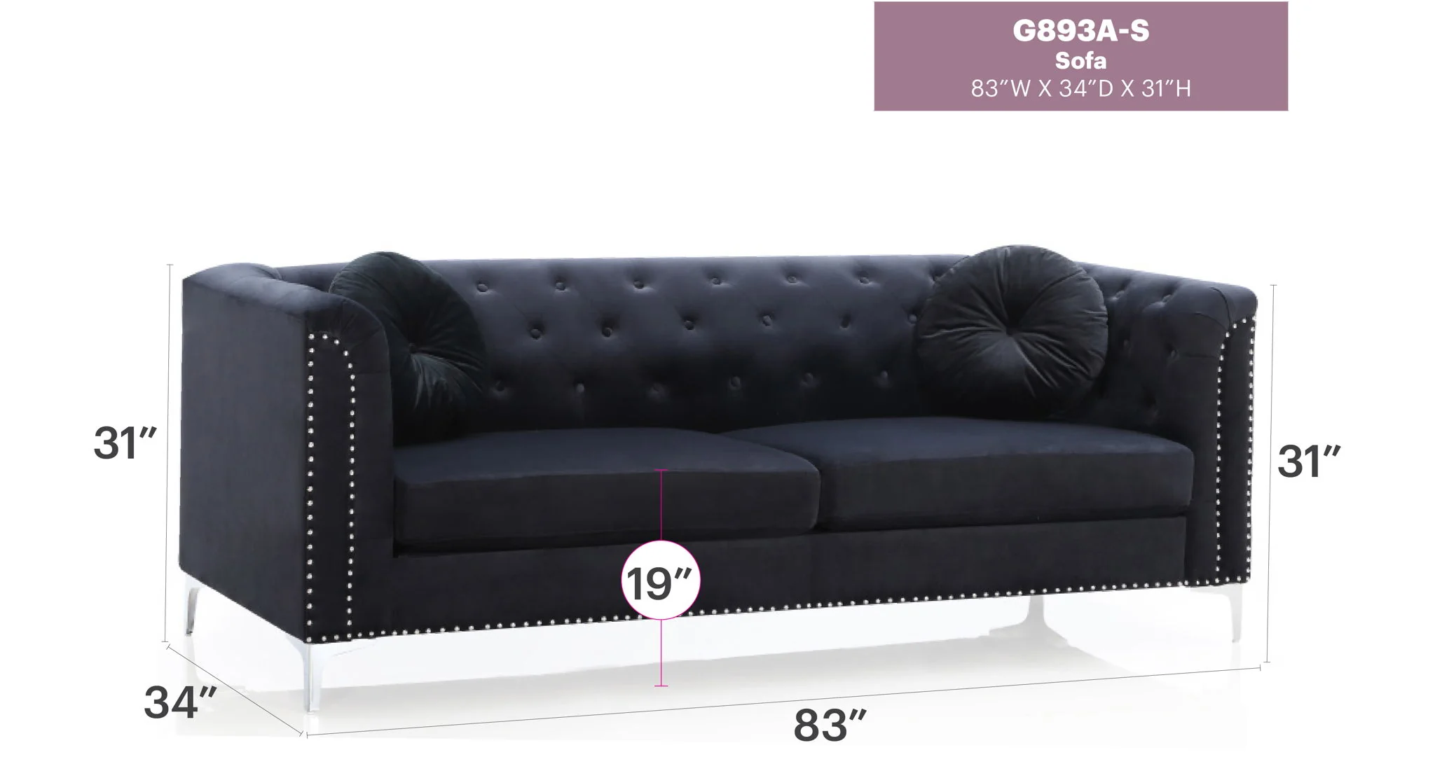 Pompano - Elegant Contemporary Sofa - Image 17