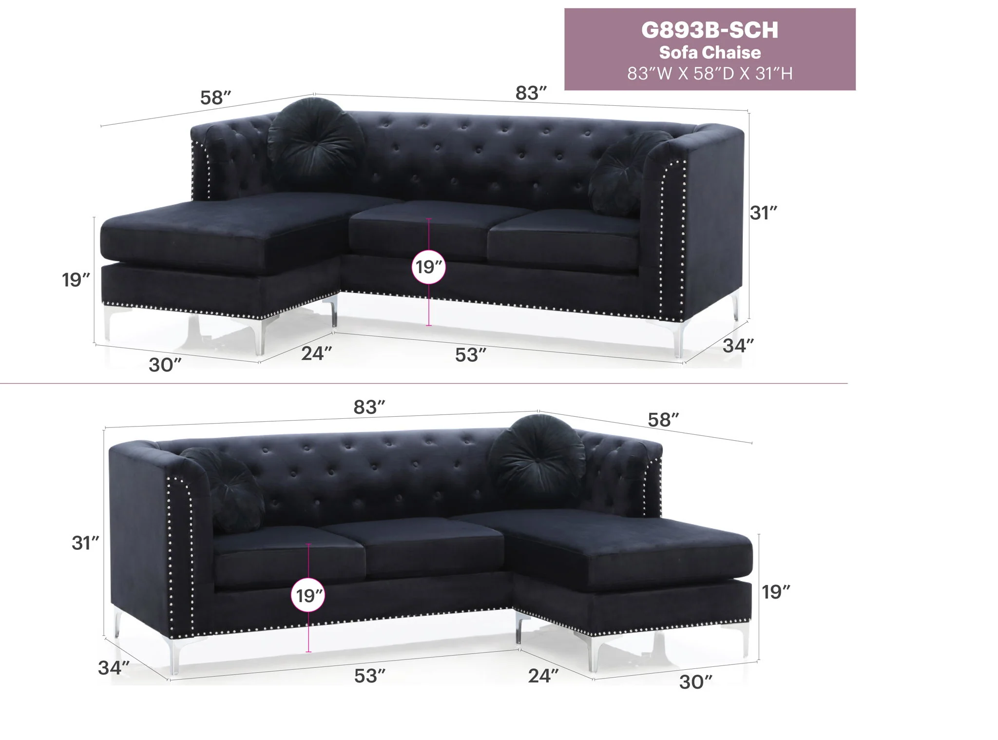 Pompano - Micro Suede Sofa Chaise - Image 7