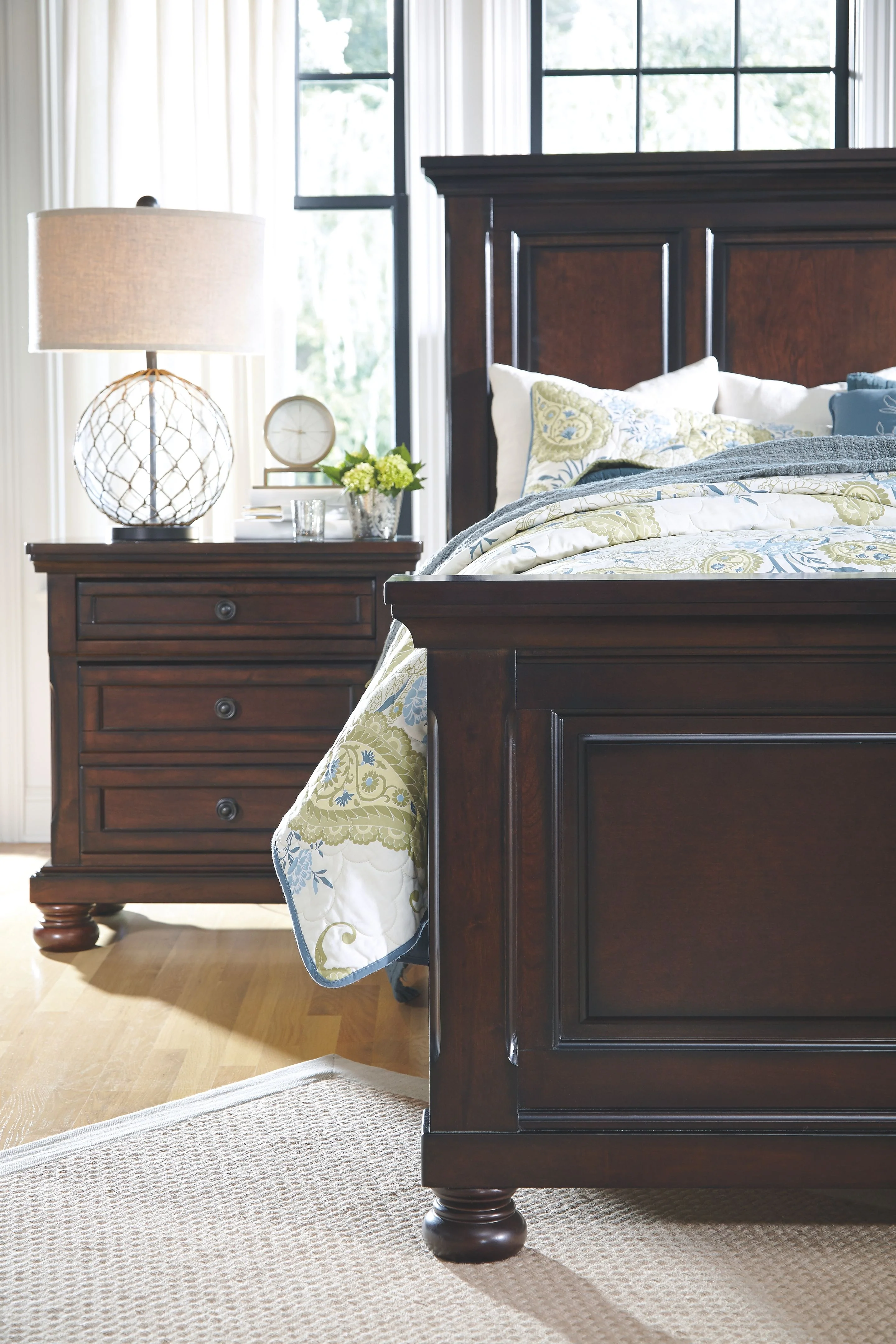 Porter - Two Drawer Night Stand - Dark Brown - Image 5