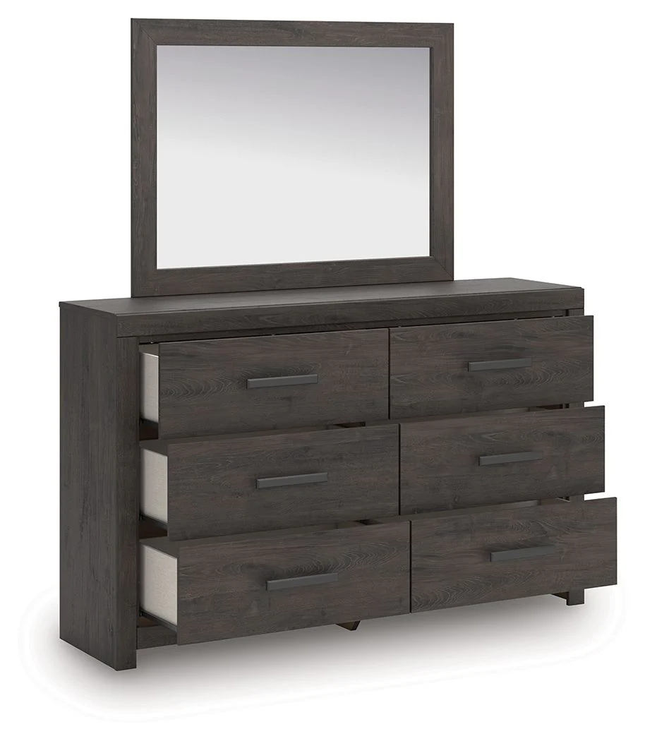 Prendonea - Dresser and Mirror - Charcoal - Image 2