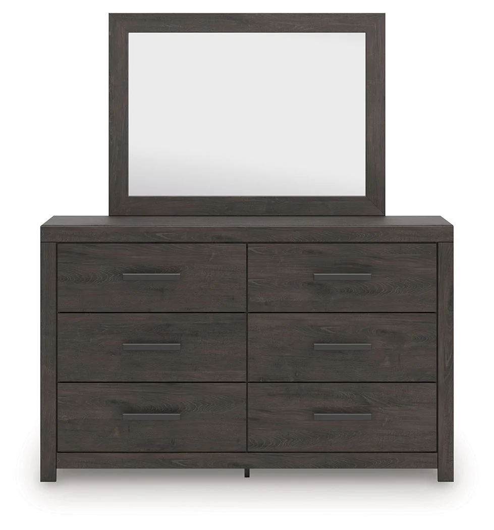 Prendonea - Dresser and Mirror - Charcoal - Image 4