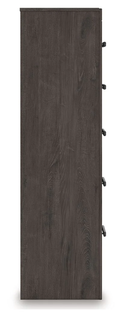 Prendonea - Five Drawer Chest - Charcoal - Image 10