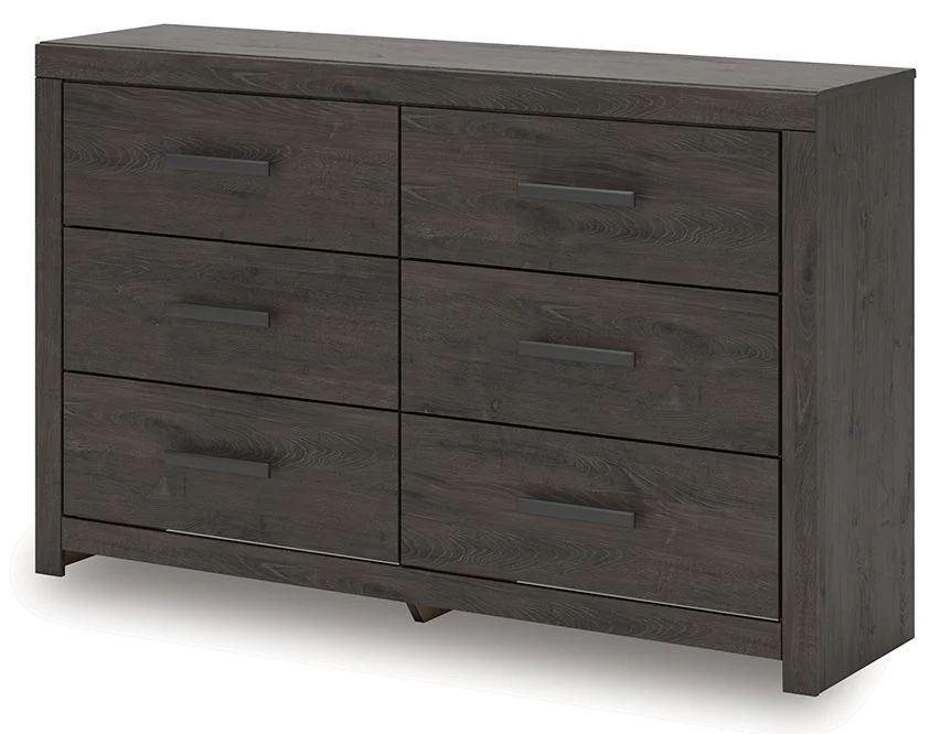 Prendonea - Six Drawer Dresser - Charcoal - Image 4