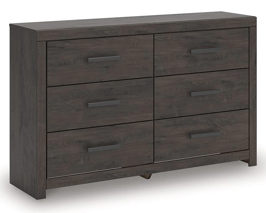 Prendonea - Six Drawer Dresser - Charcoal - Image 8