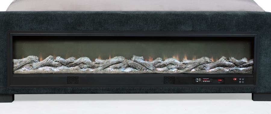 Preston - Upholstered Audio Flame Visualizer Bed - Image 22