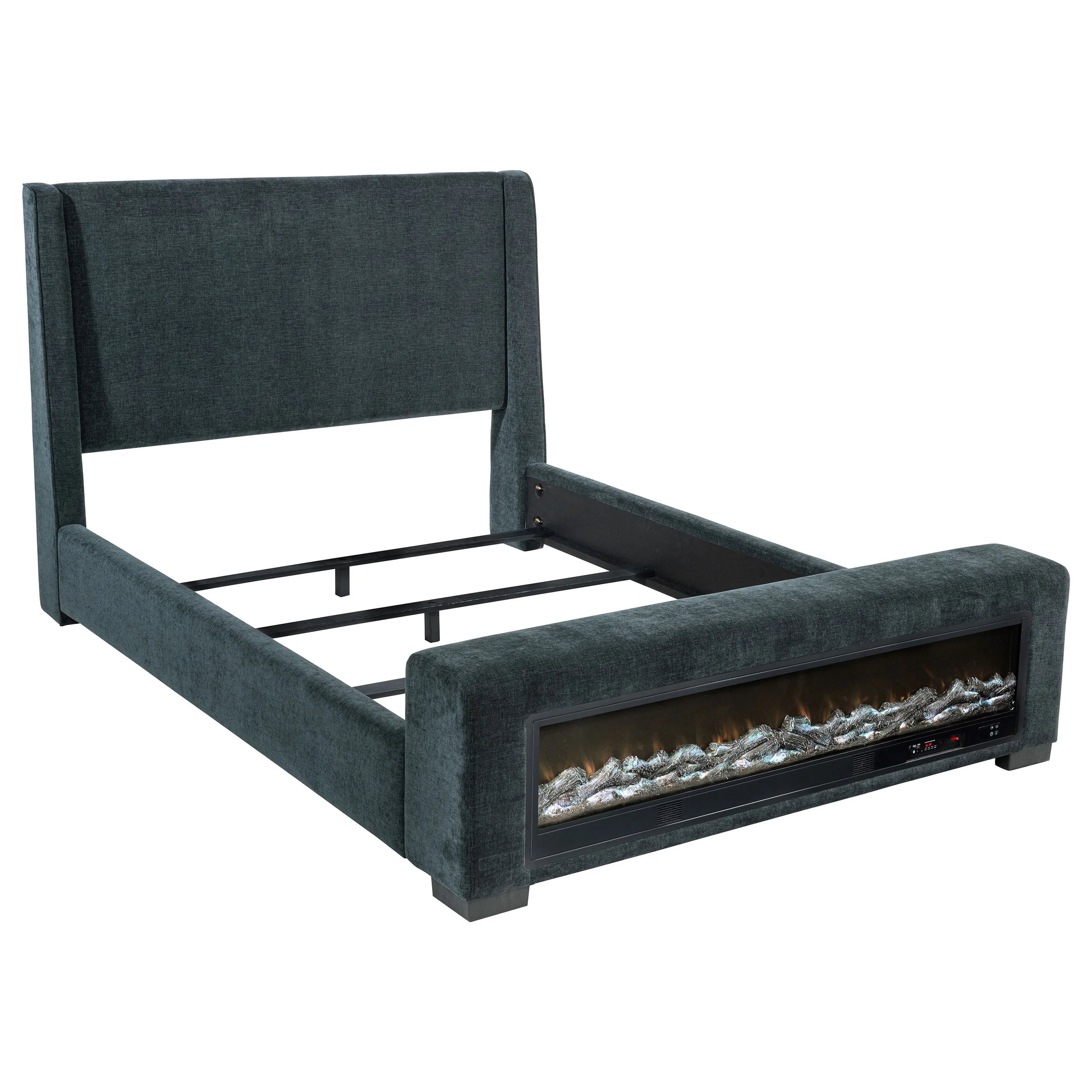 Preston - Upholstered Audio Flame Visualizer Bed - Image 37