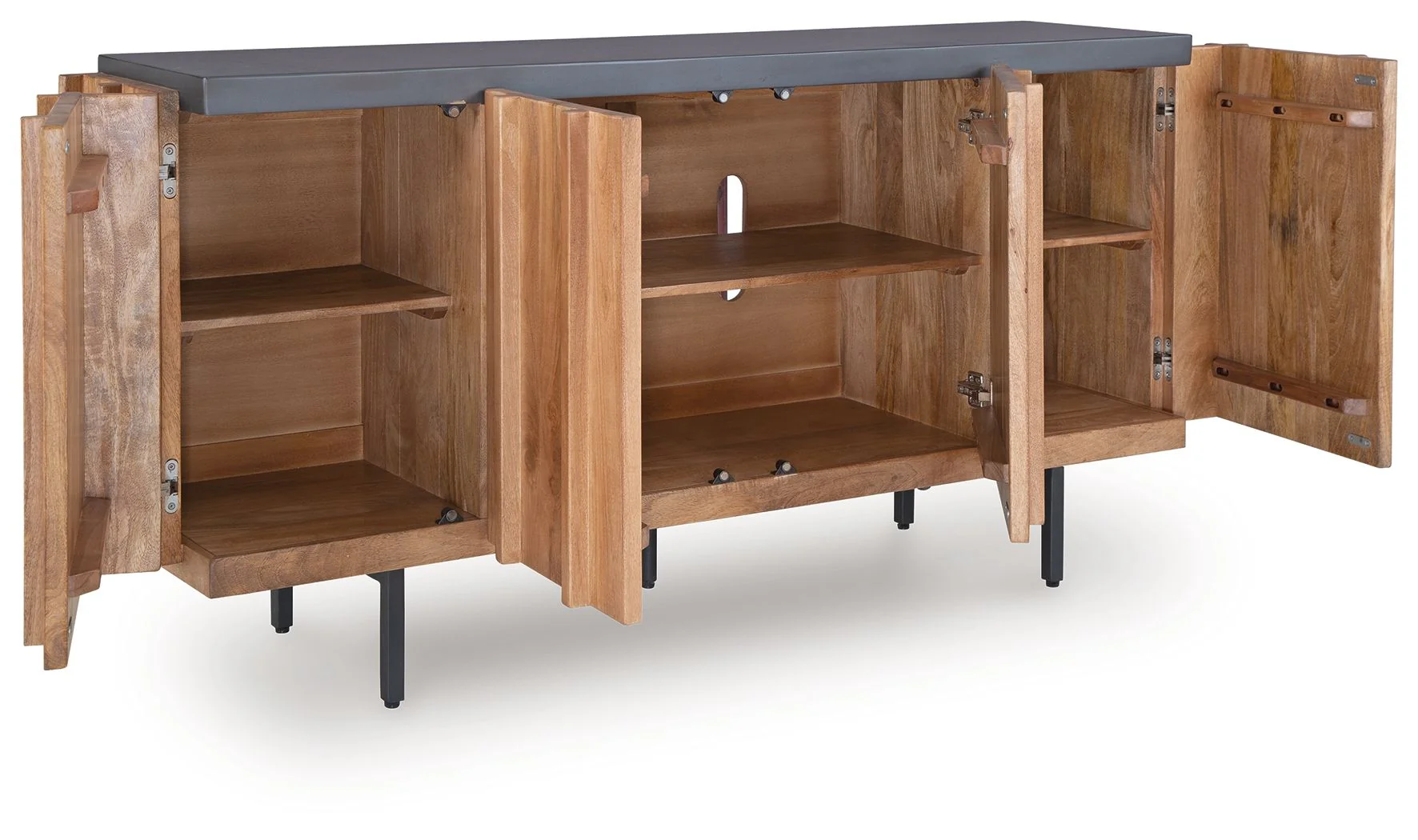 Quintavious - Accent Cabinet - Brown / Charcoal - Image 6