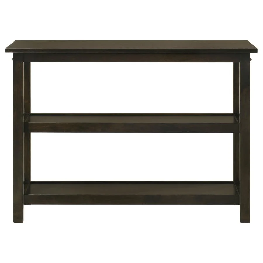 Rachelle - 2-Shelf Wood Entryway Console Table - Deep Merlot - Image 3