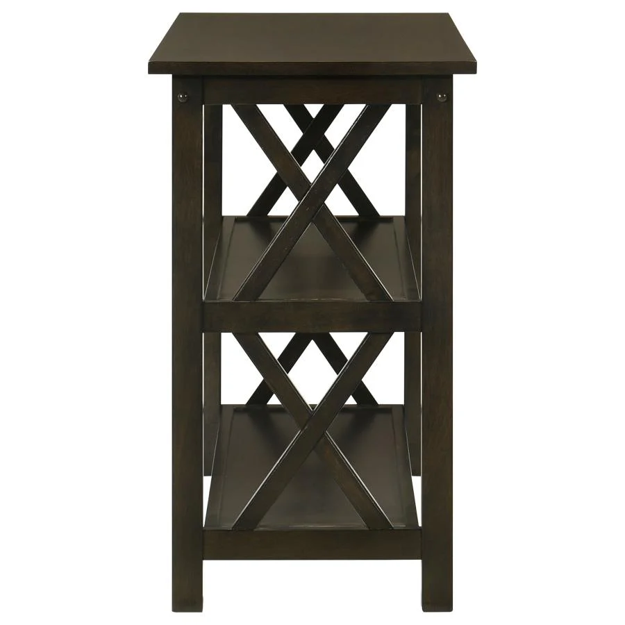 Rachelle - 2-Shelf Wood Entryway Console Table - Deep Merlot - Image 4