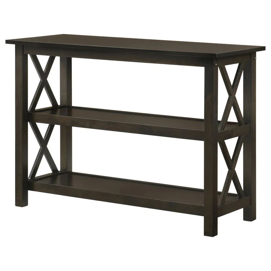 Rachelle - 2-Shelf Wood Entryway Console Table - Deep Merlot - Image 5