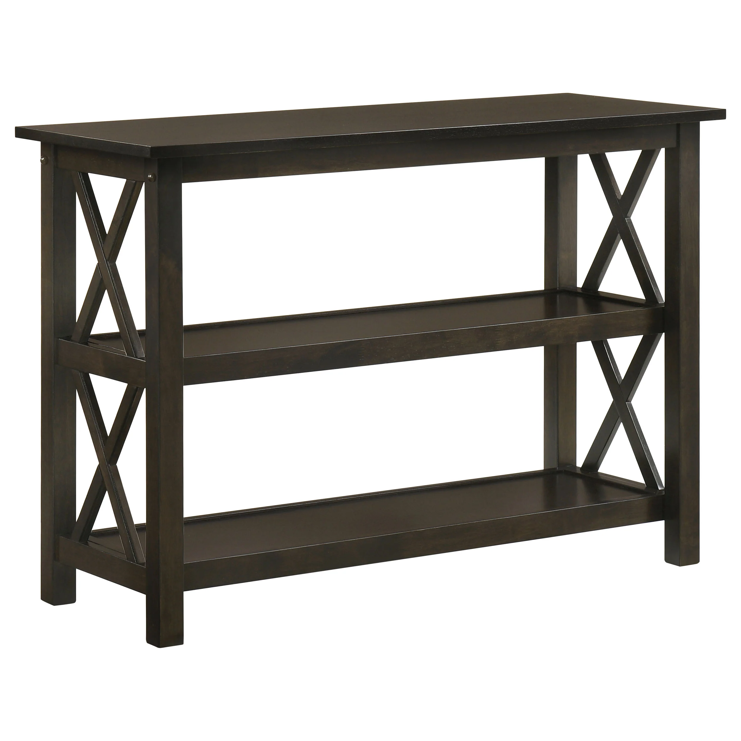 Rachelle - 2-Shelf Wood Entryway Console Table - Deep Merlot - Image 9