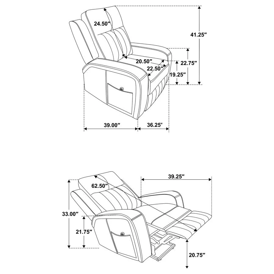 Raelynn - Upholstered Track Arm Recliner - Image 19