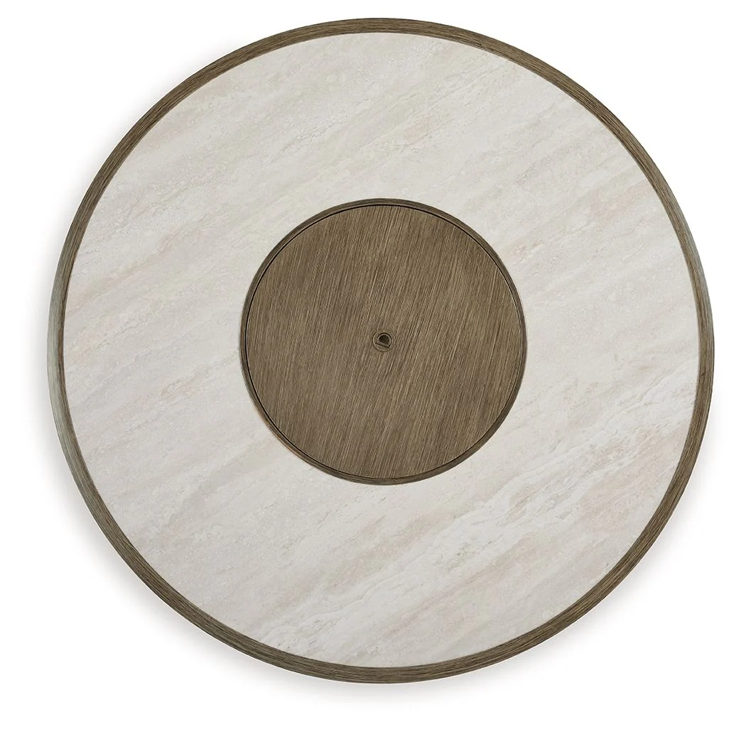 Rainier Ranch - Round Fire Pit Table - Beige - Image 3