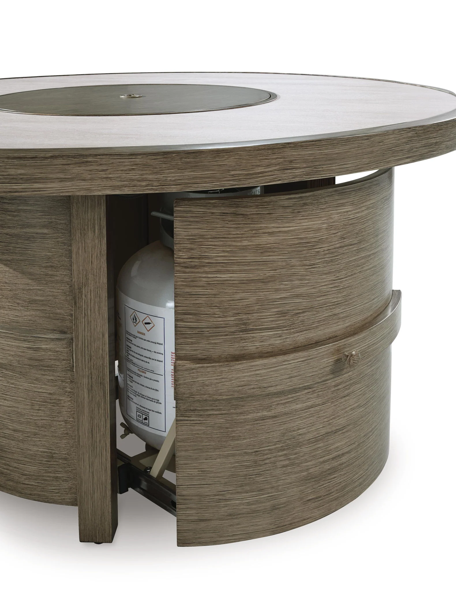 Rainier Ranch - Round Fire Pit Table - Beige - Image 4
