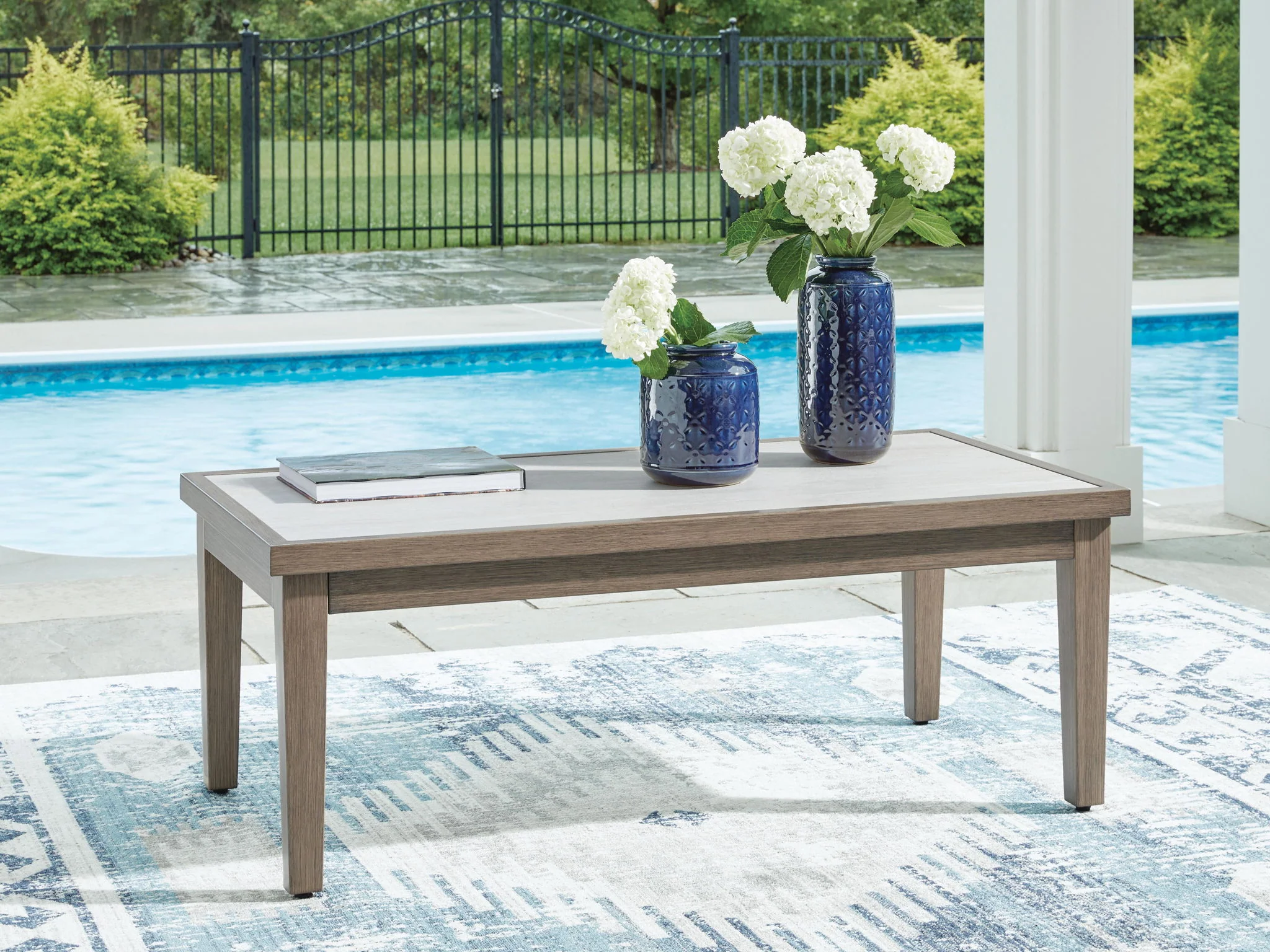 Rainier Ranch - Rectangular Cocktail Table - Brown / Beige - Image 3