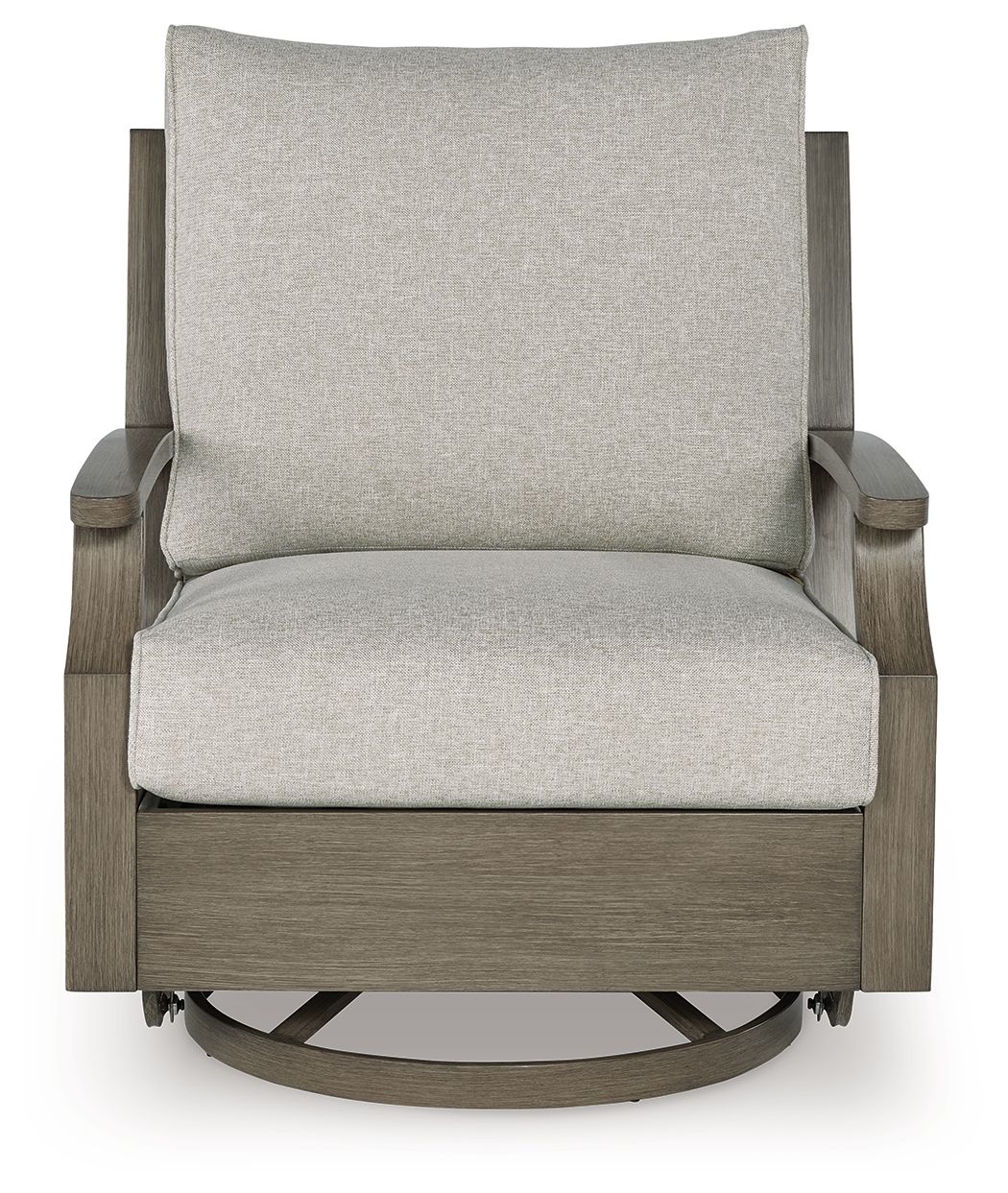 Rainier Ranch - Swivel Glider Chair With Cushion - Brown / Beige - Image 6