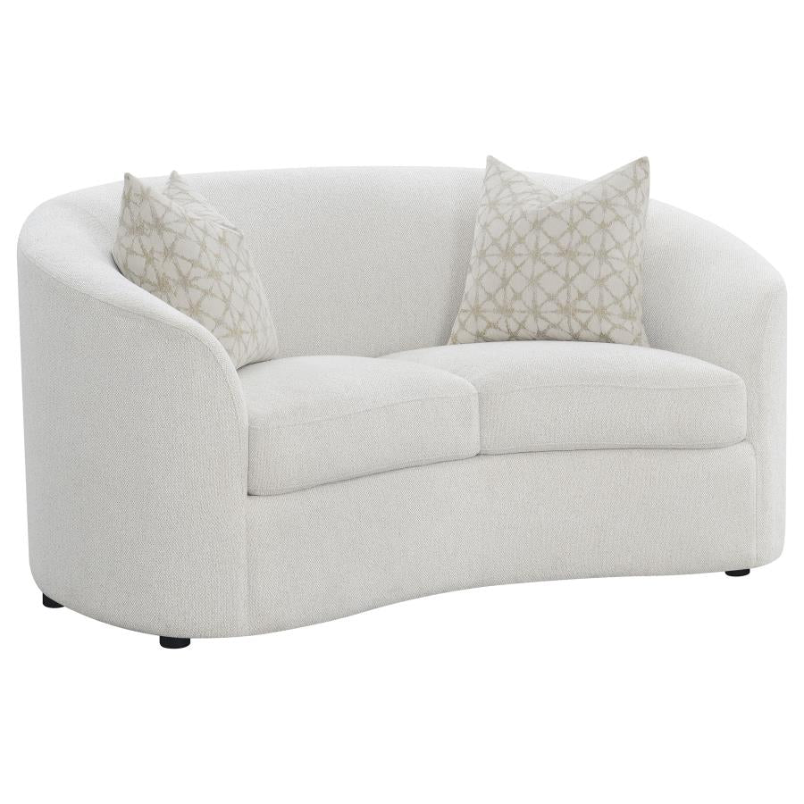 Rainn - Boucle Upholstered Sloped Arm Sofa Set - Image 13
