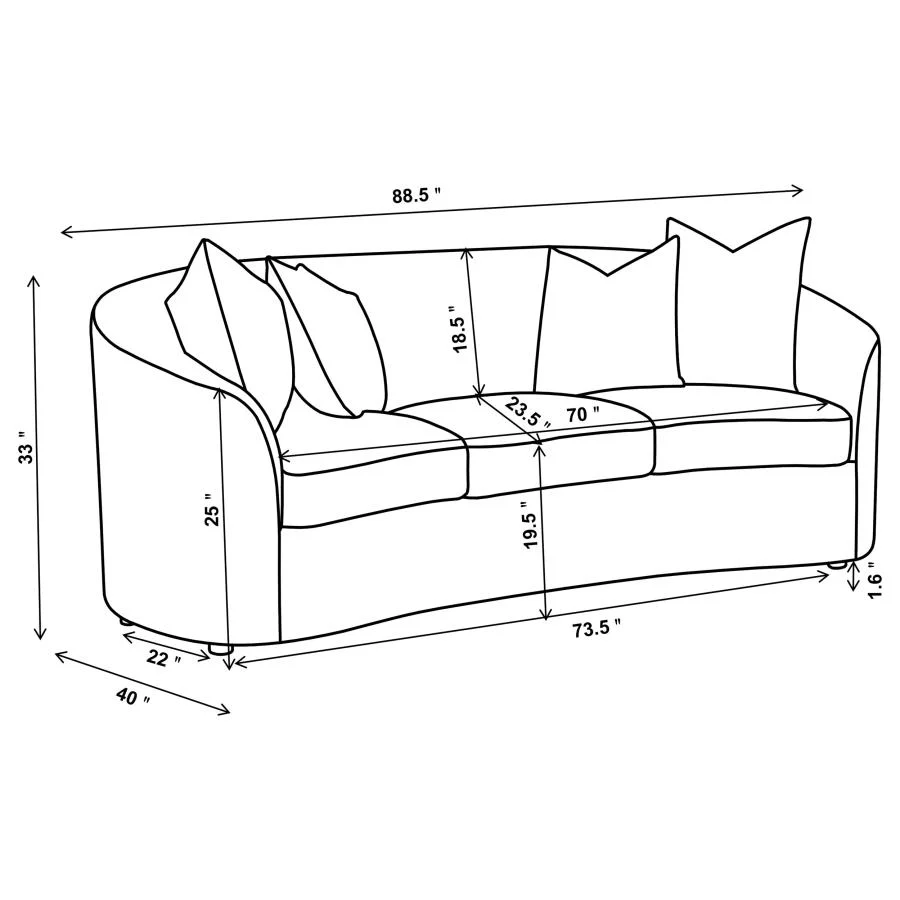 Rainn - Boucle Upholstered Sloped Arm Sofa Set - Image 32
