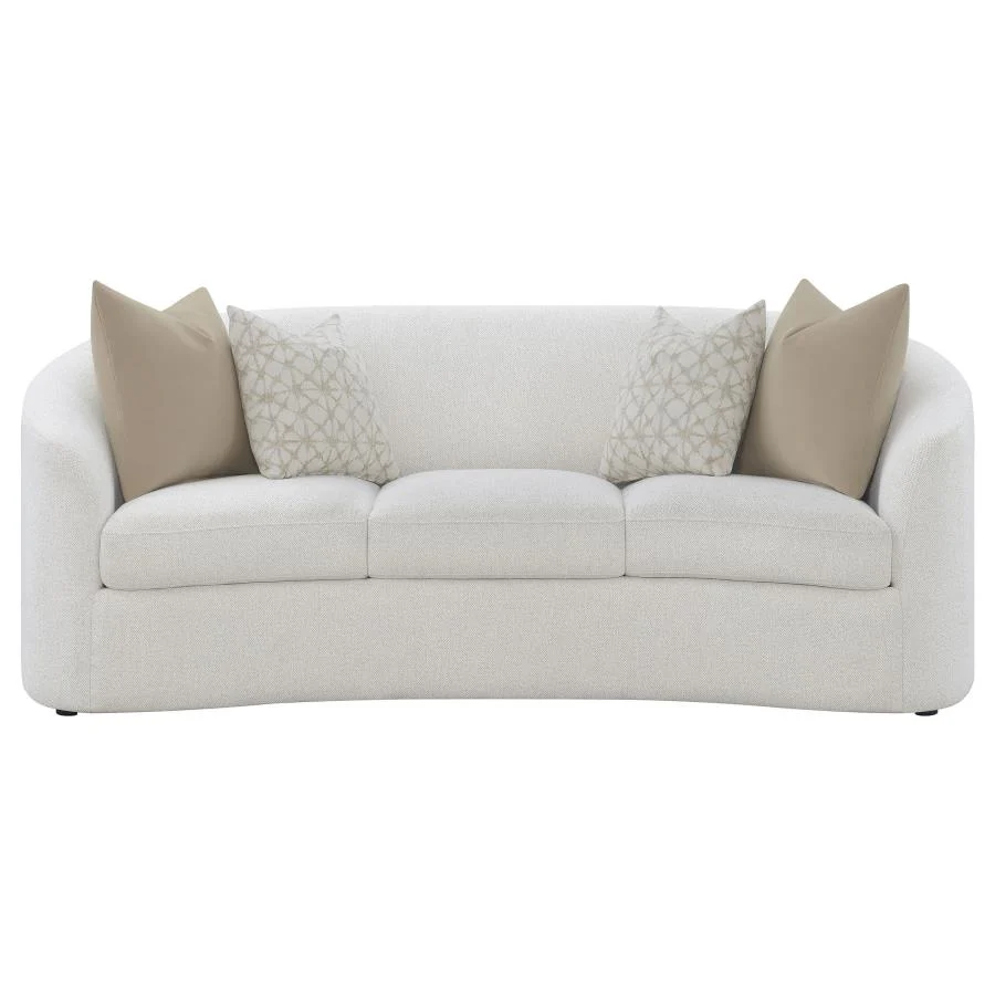 Rainn - Boucle Upholstered Sloped Arm Sofa Set - Image 8