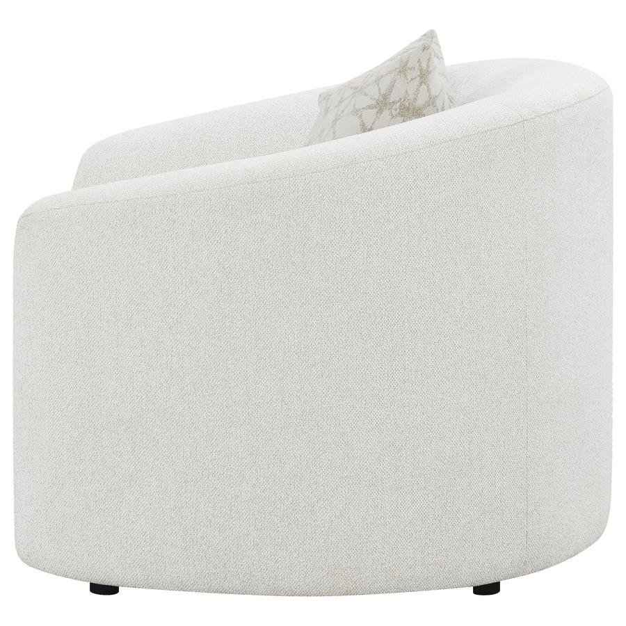 Rainn - Boucle Upholstered Sloped Arm Accent Chair - Latte - Image 5