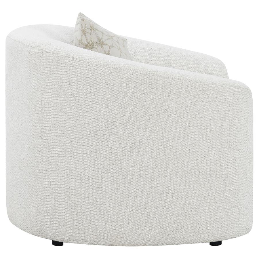 Rainn - Boucle Upholstered Sloped Arm Accent Chair - Latte - Image 8