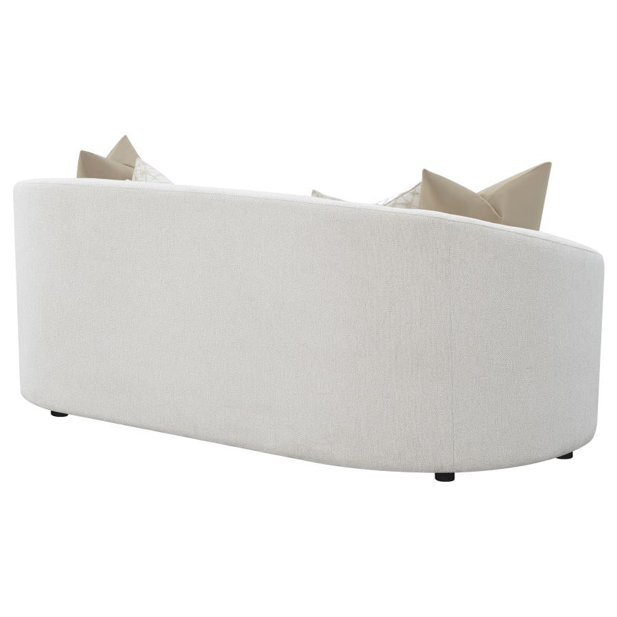 Rainn - Boucle Upholstered Sloped Arm Sofa - Latte - Image 7