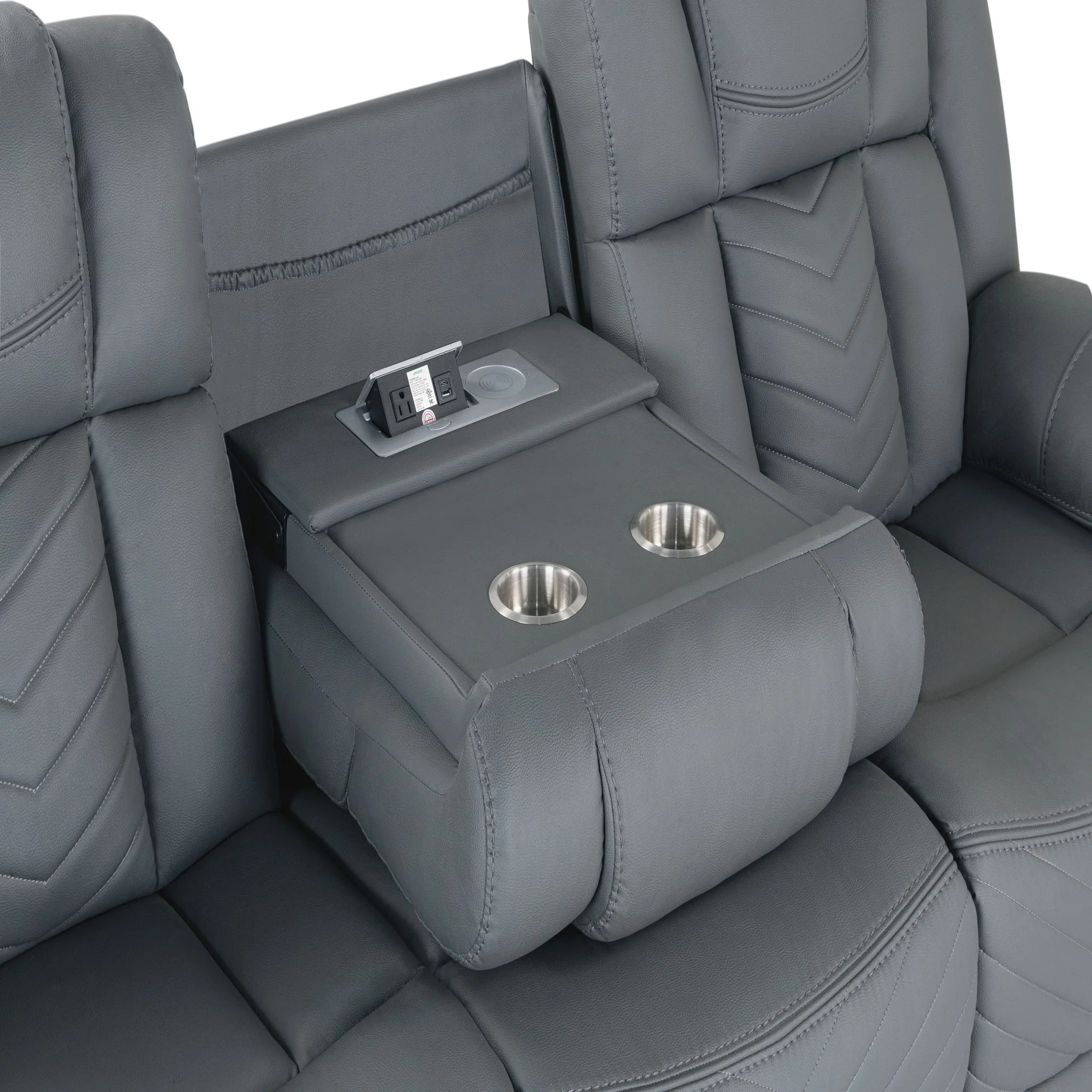 Raize - Power Living Room Set With Storage Console And Cup Holders - Image 5