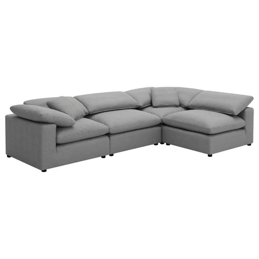 Raleigh Boucle Upholstered Armless Chair Grey - Image 11