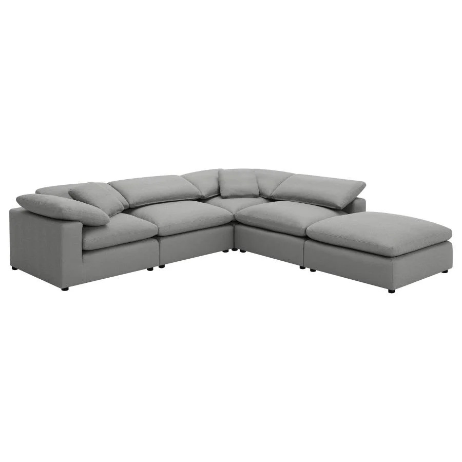 Raleigh Boucle Upholstered Armless Chair Grey - Image 12