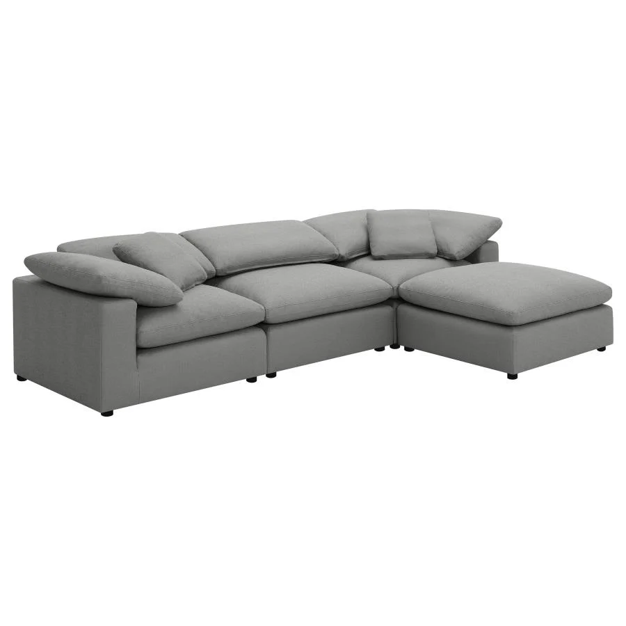 Raleigh Boucle Upholstered Armless Chair Grey - Image 13