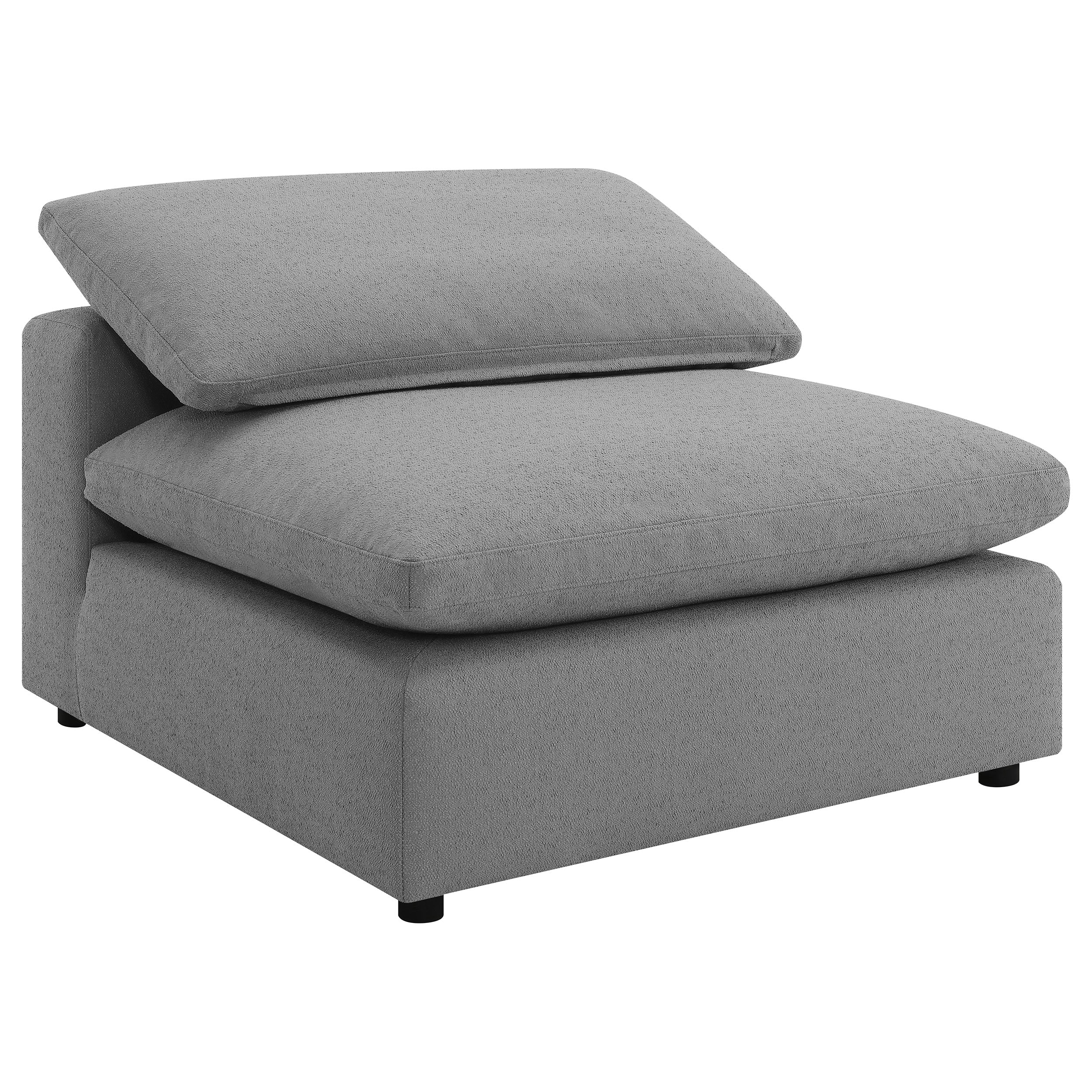 Raleigh Boucle Upholstered Armless Chair Grey - Image 21