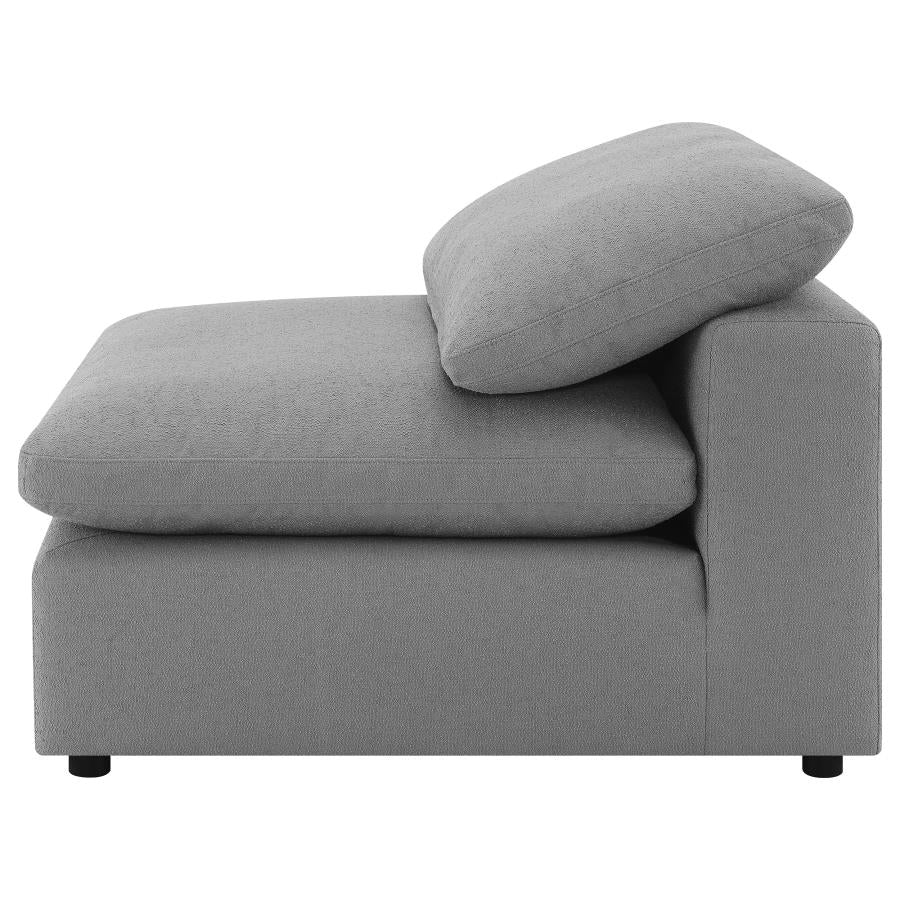 Raleigh Boucle Upholstered Armless Chair Grey - Image 4