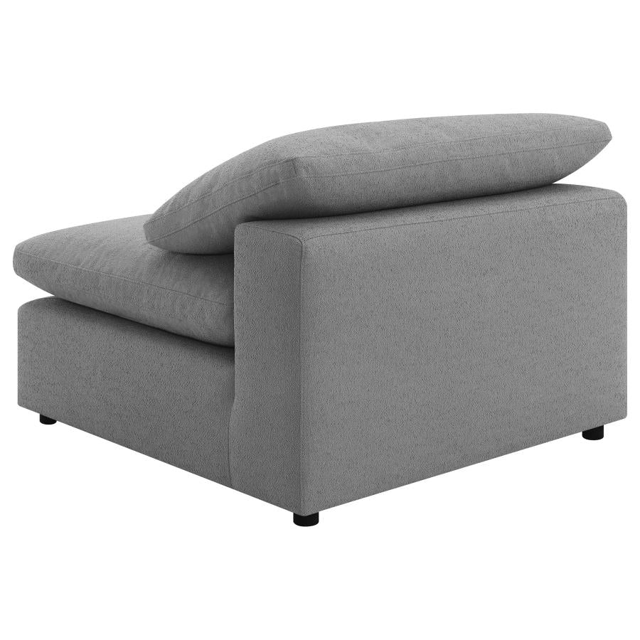 Raleigh Boucle Upholstered Armless Chair Grey - Image 5