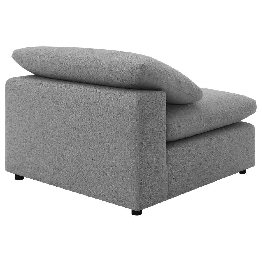 Raleigh Boucle Upholstered Armless Chair Grey - Image 6
