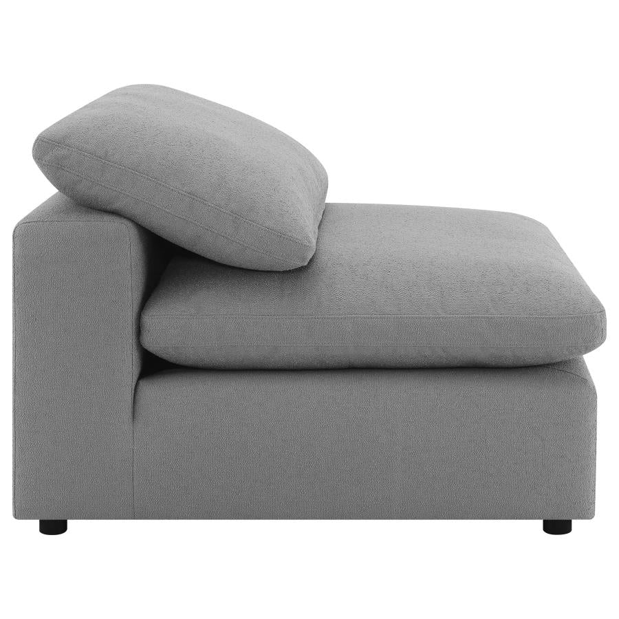Raleigh Boucle Upholstered Armless Chair Grey - Image 7