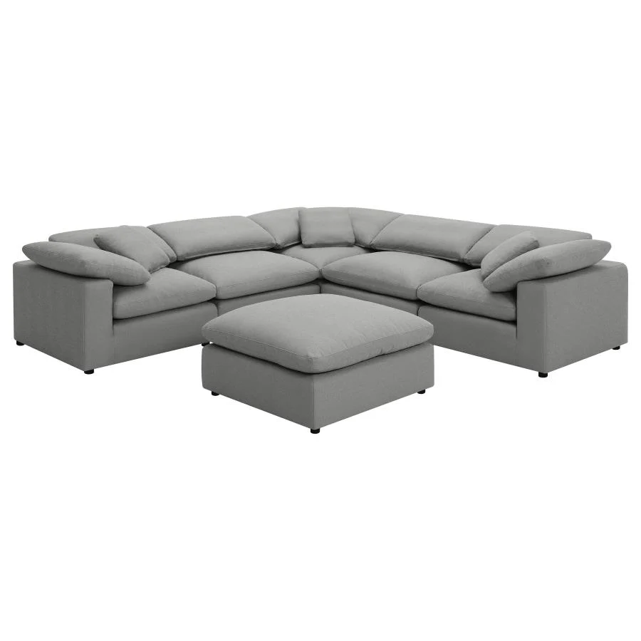 Raleigh Boucle Upholstered Armless Chair Grey - Image 8
