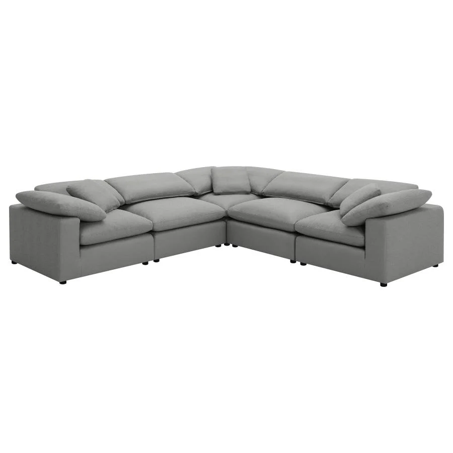 Raleigh Boucle Upholstered Armless Chair Grey - Image 9