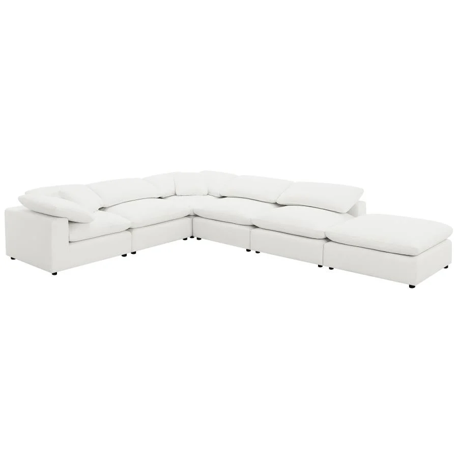 Raleigh - Boucle Upholstered Armless Chair - Ivory - Image 15