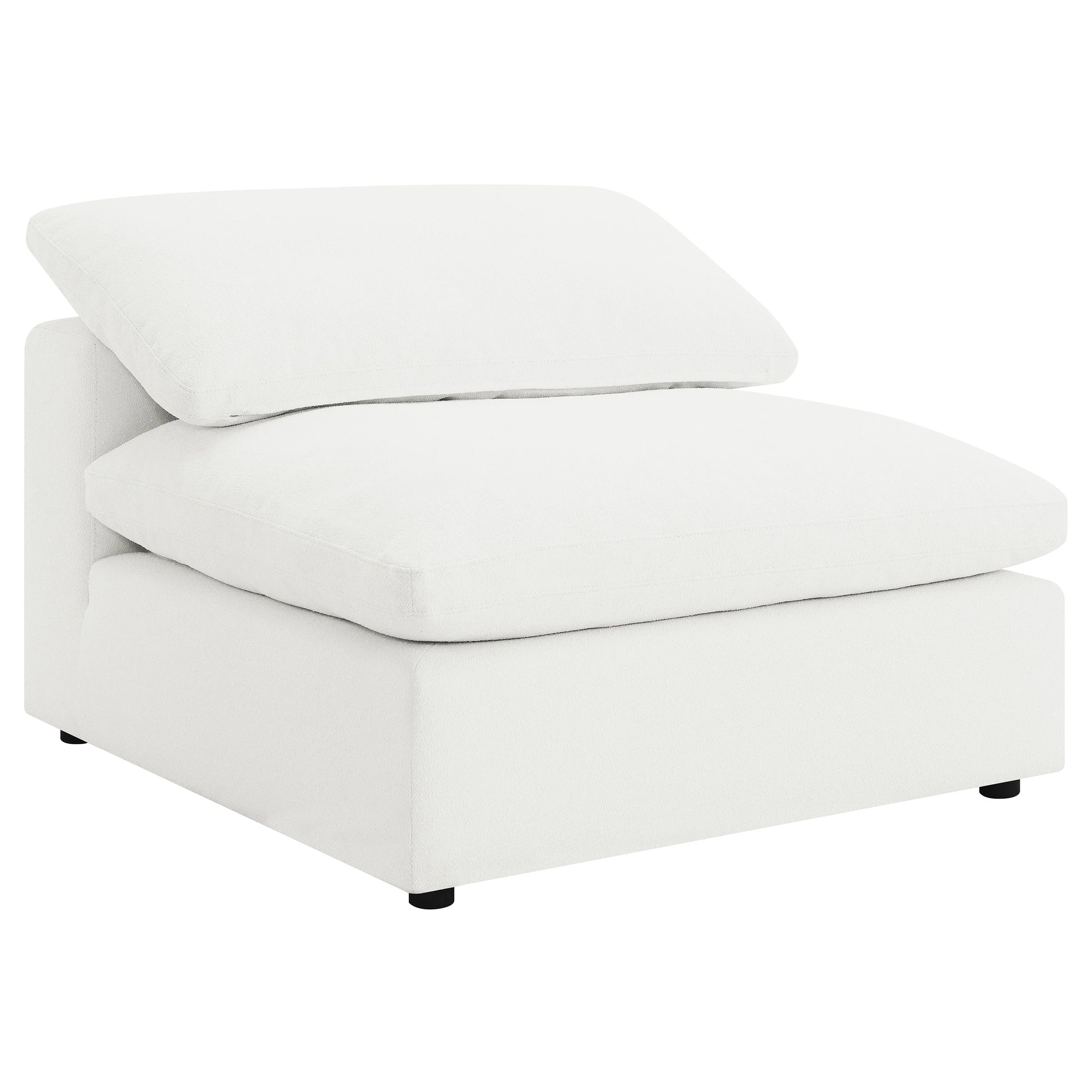Raleigh - Boucle Upholstered Armless Chair - Ivory - Image 21