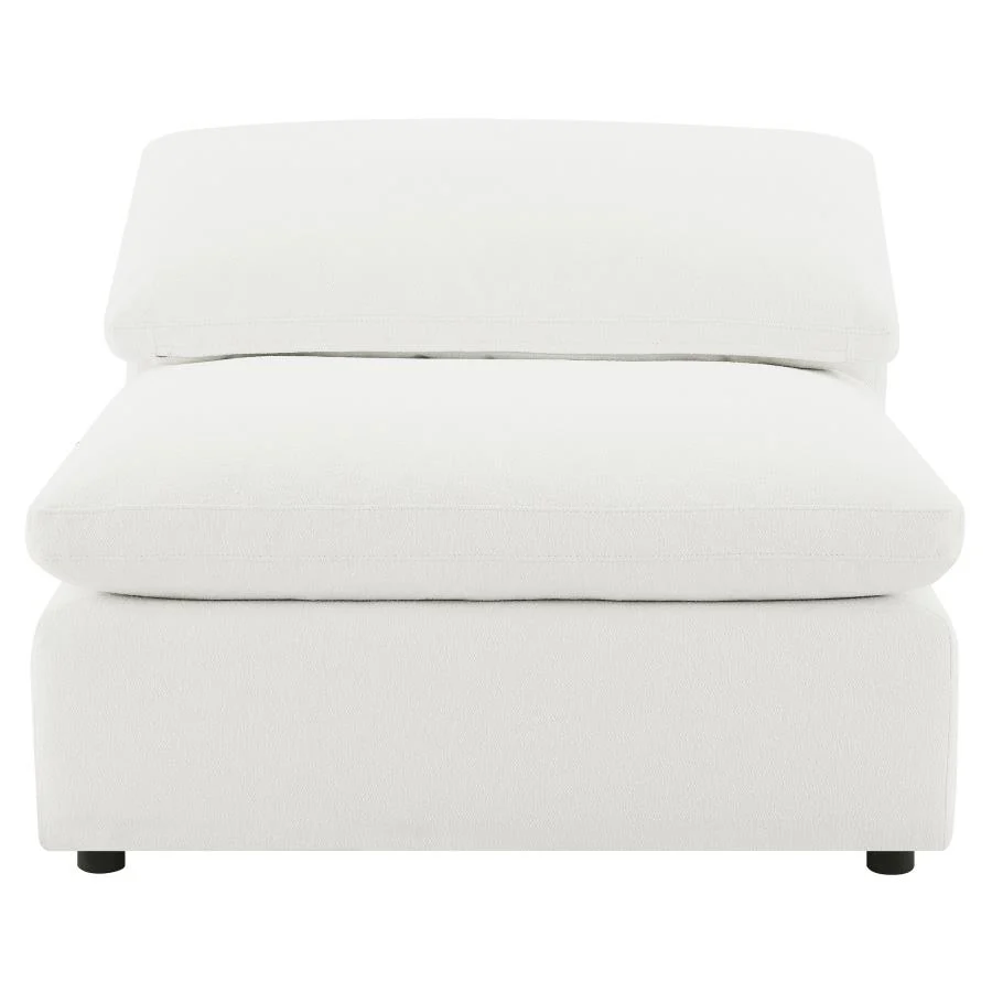 Raleigh - Boucle Upholstered Armless Chair - Ivory - Image 3