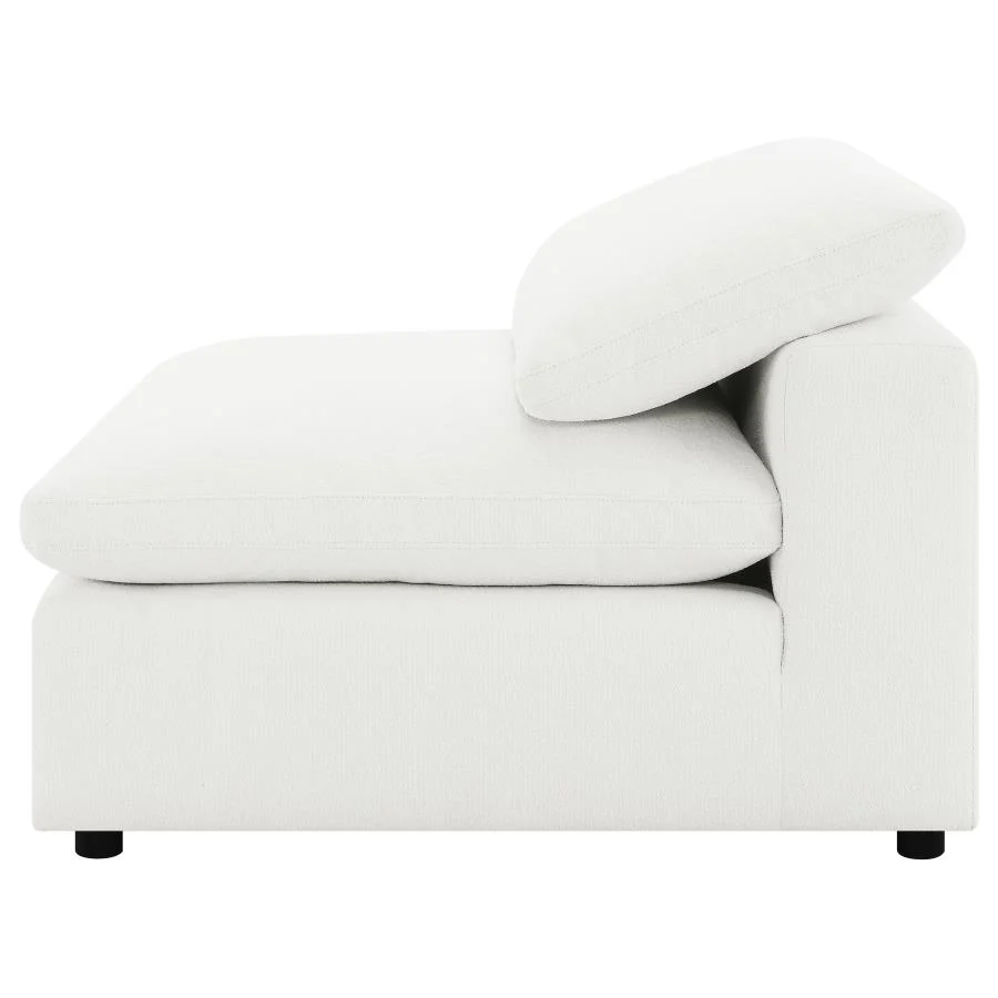 Raleigh - Boucle Upholstered Armless Chair - Ivory - Image 5