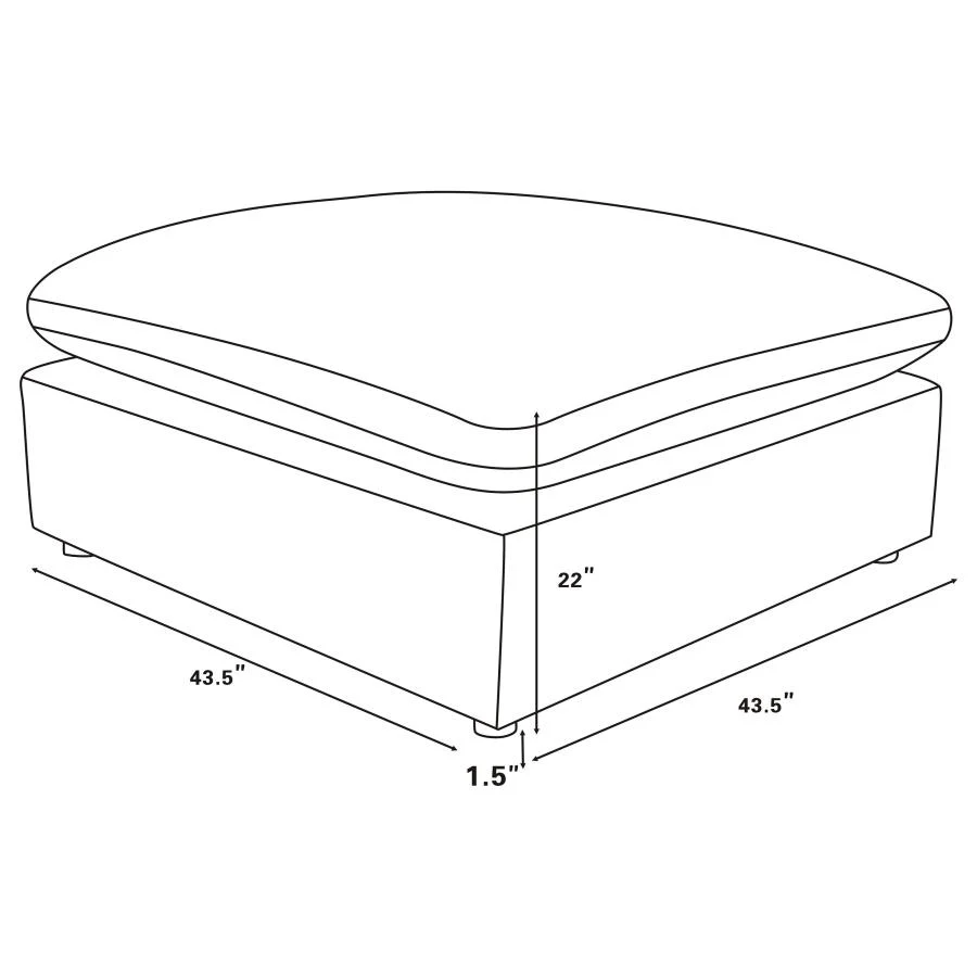 Raleigh - Boucle Upholstered Ottoman - Gray - Image 6