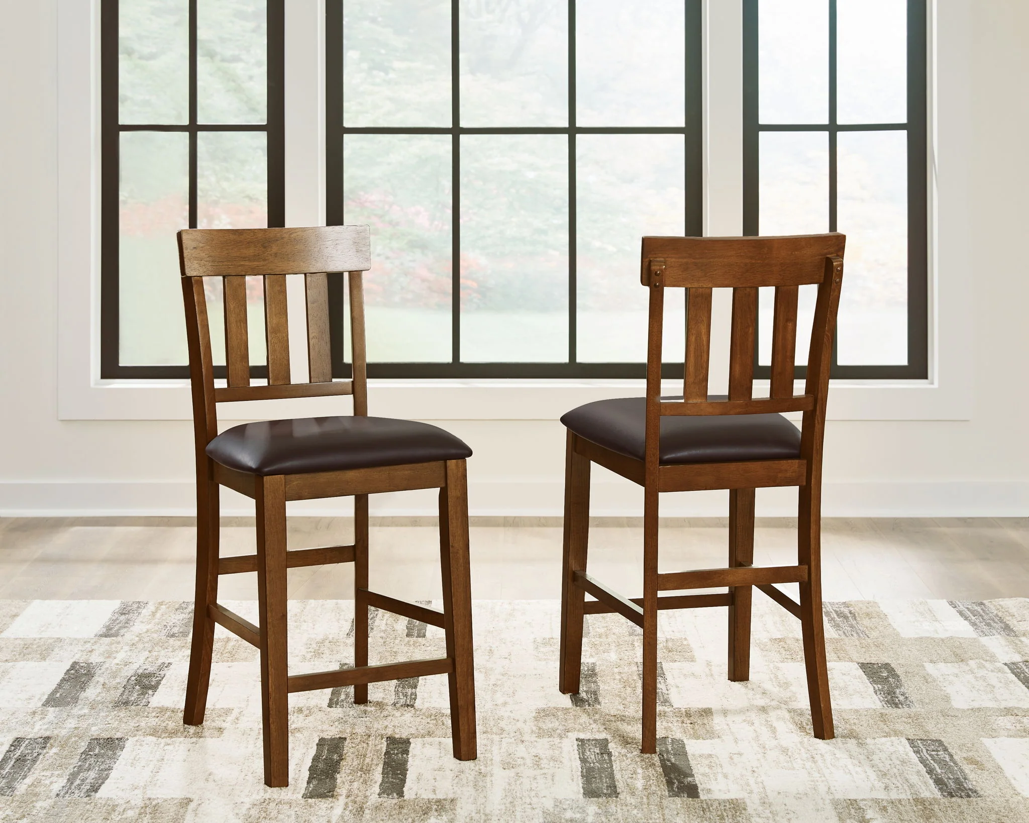 Ralene - Upholstered Barstool (Set of 2) - Medium Brown - Image 4