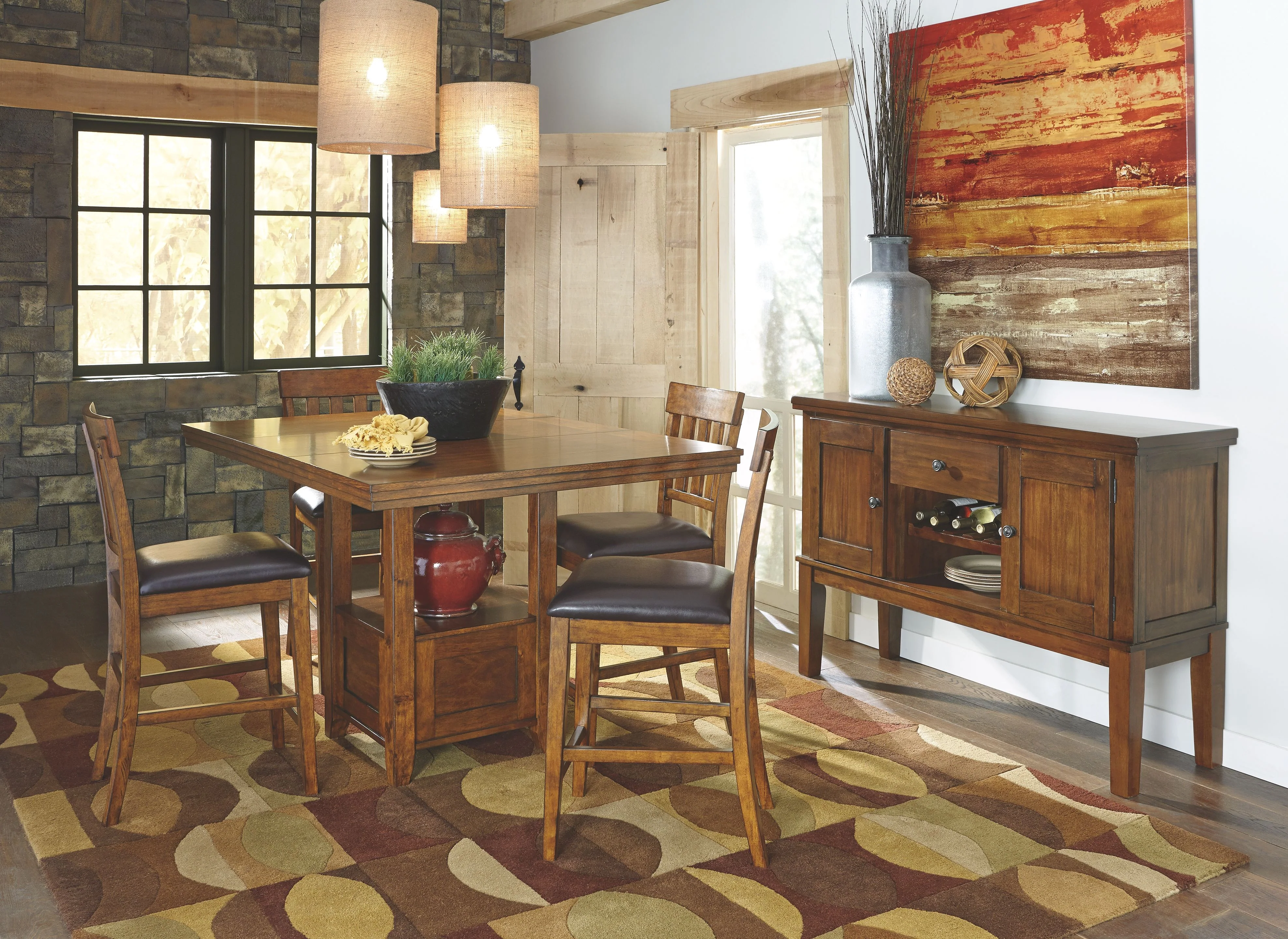 Ralene - Upholstered Barstool (Set of 2) - Medium Brown - Image 7