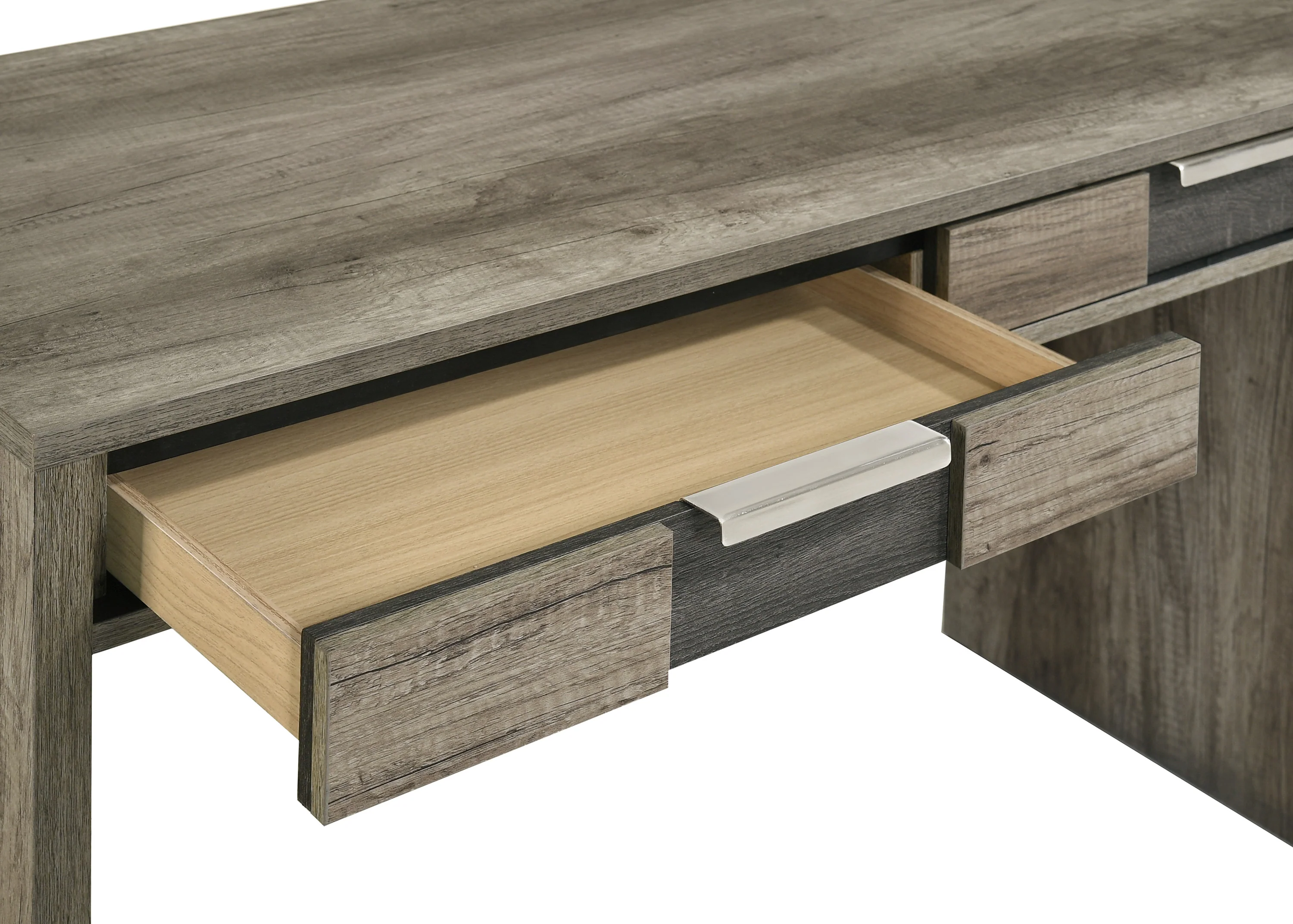 Rangley Writing Desk-Grey/Brown - Image 4
