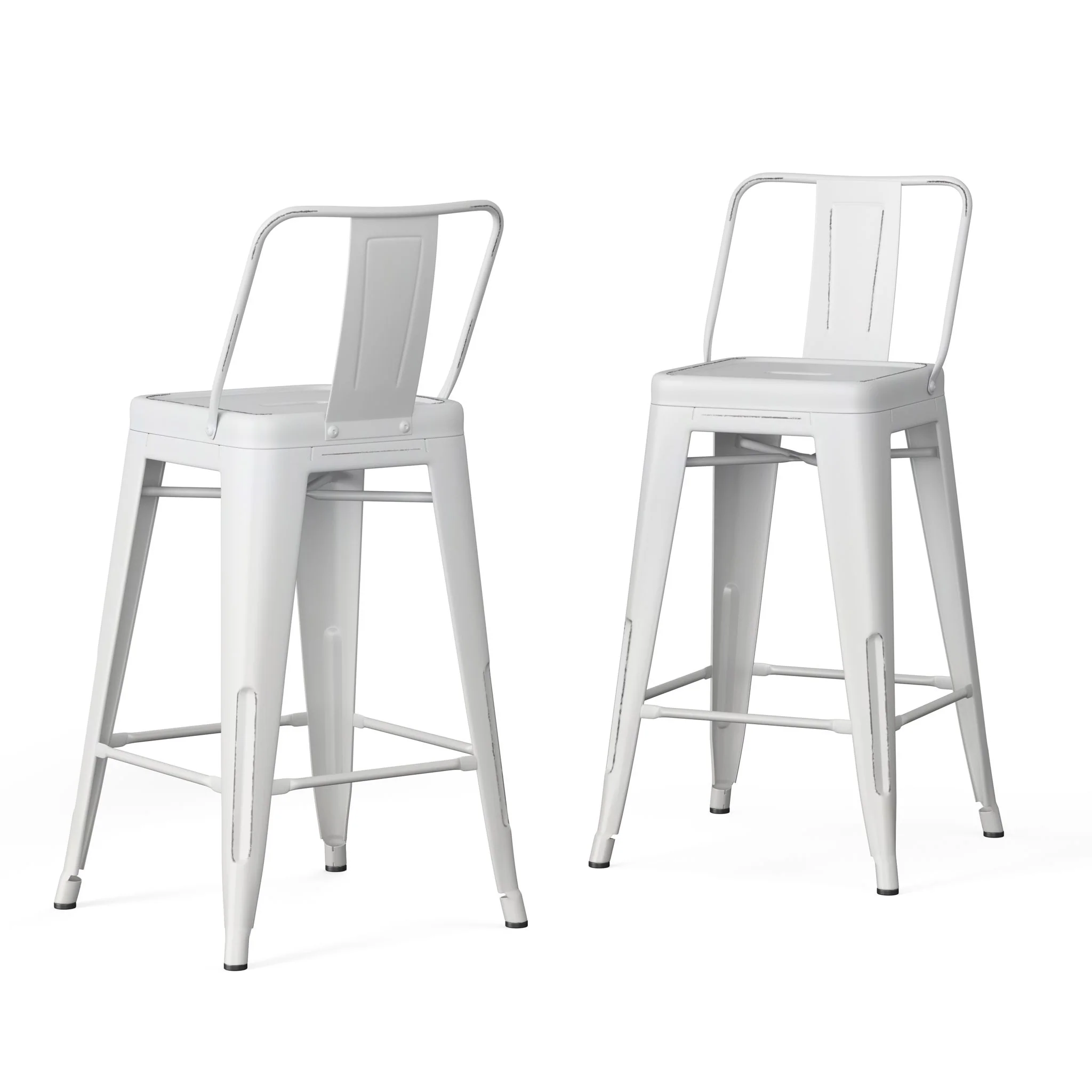 Rayne - Curved Back Metal Stool (Set of 2) - Image 4
