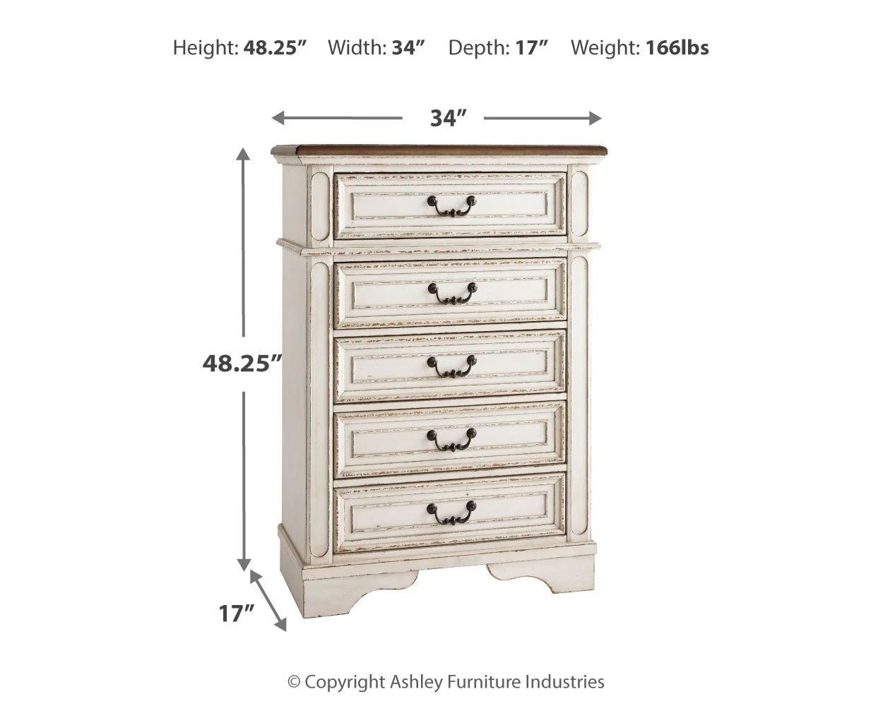 Realyn - Chest - Chipped White - Image 6